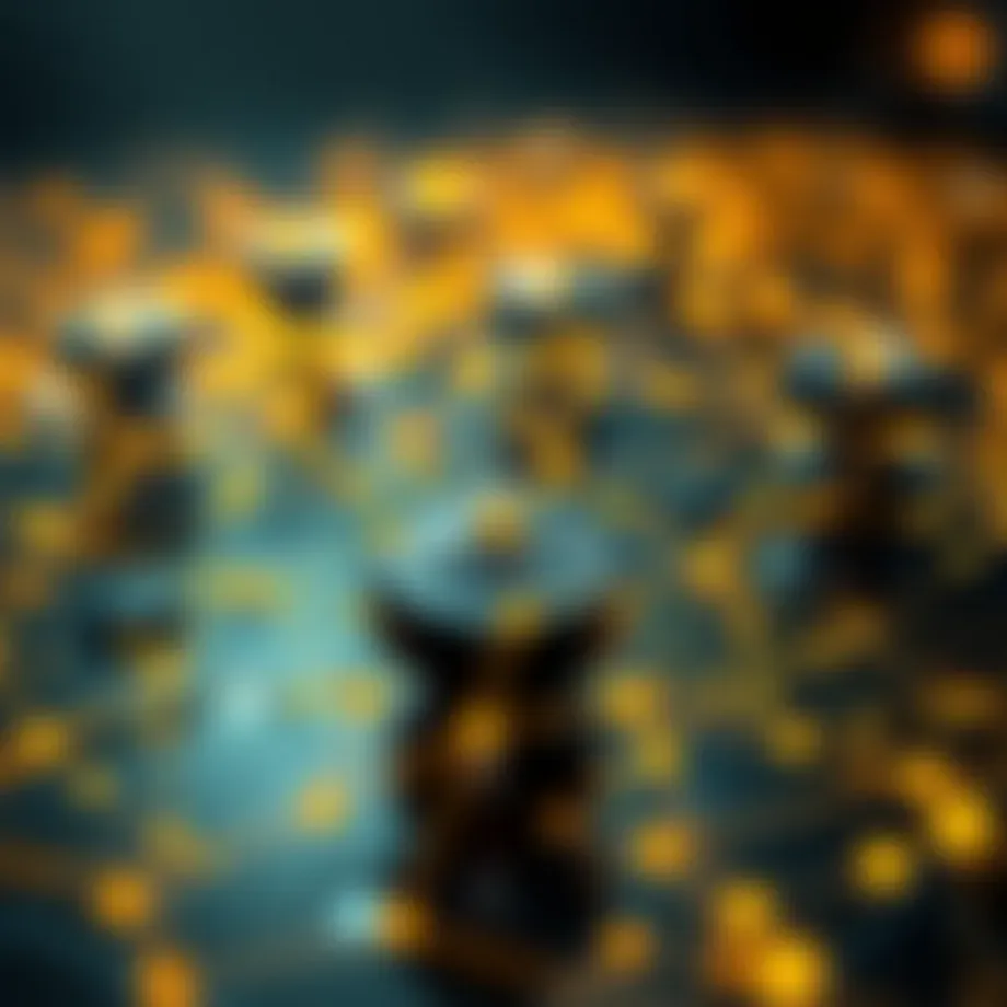 Conceptual illustration of a blockchain network