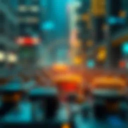 Visual representation of blockchain technology