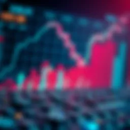 Cryptocurrency market analysis graph showing volatility