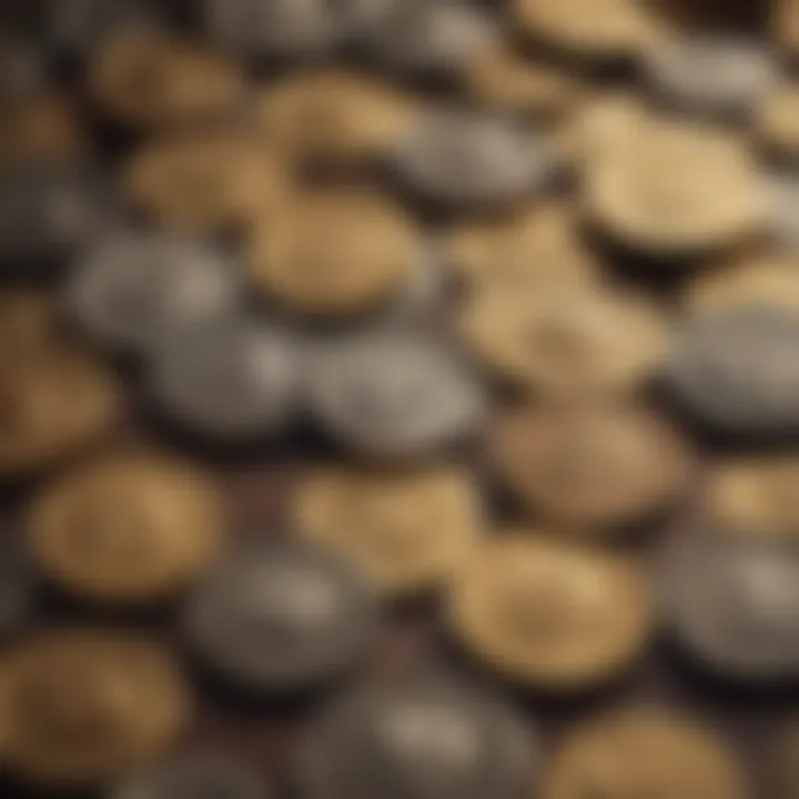 Visual representation of various types of treasure tokens