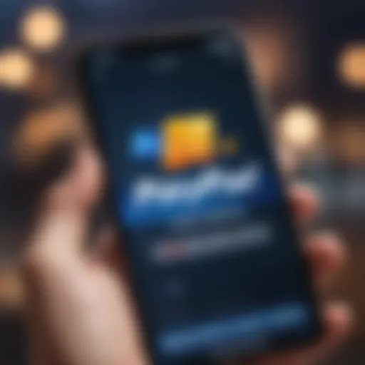 PayPal logo displayed on a smartphone screen